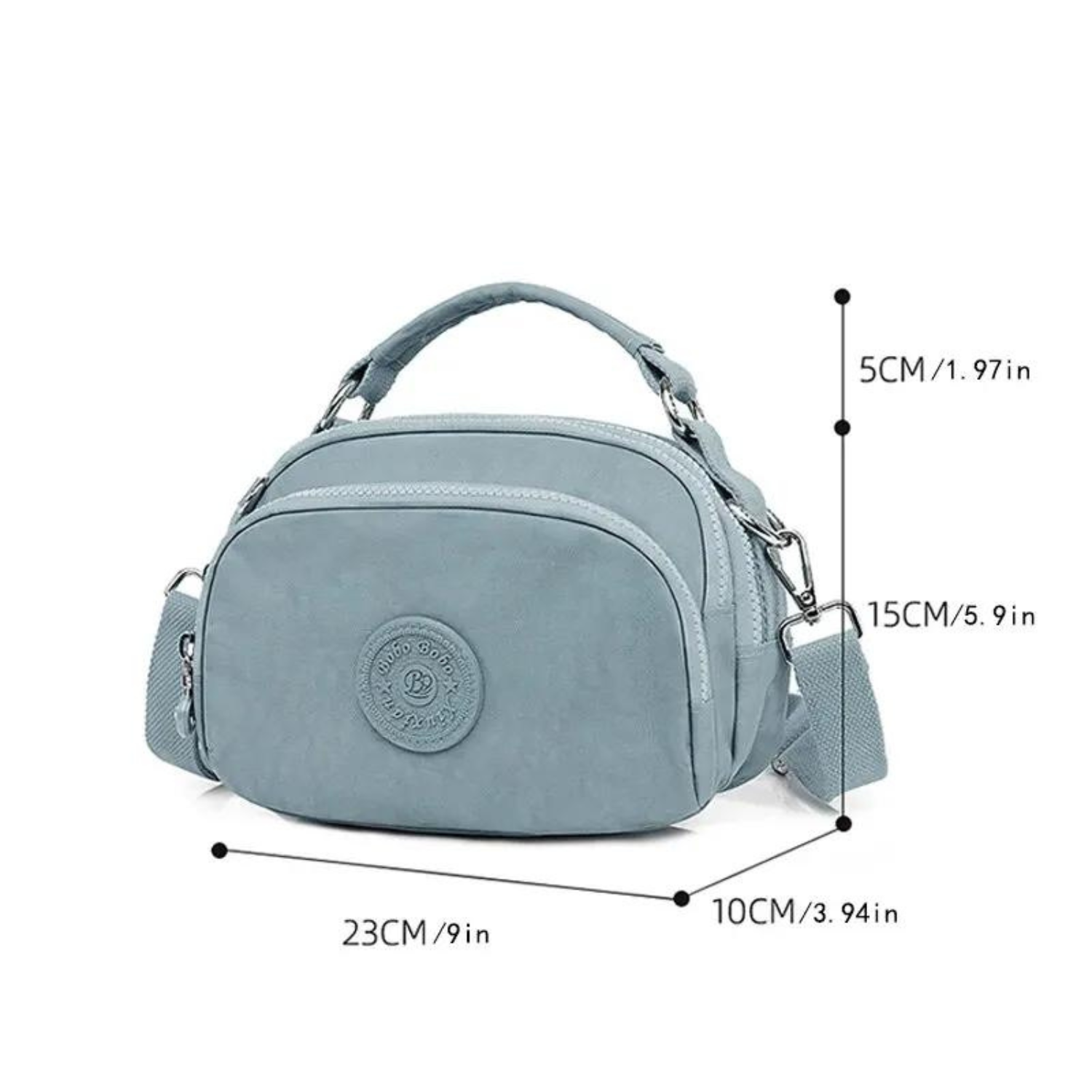 Chic Sky Blue Crossbody Bag – Elegant & Versatile Companion