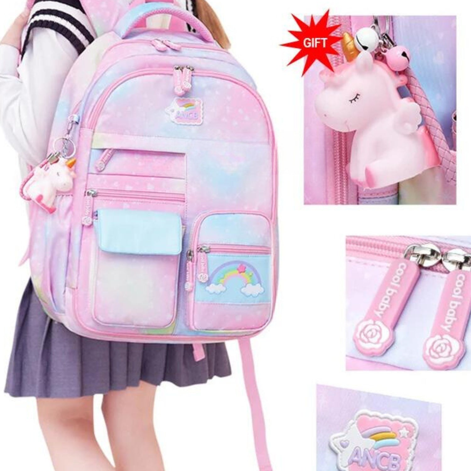 Galactic Sparkle Backpack Set with Accessories for Girls