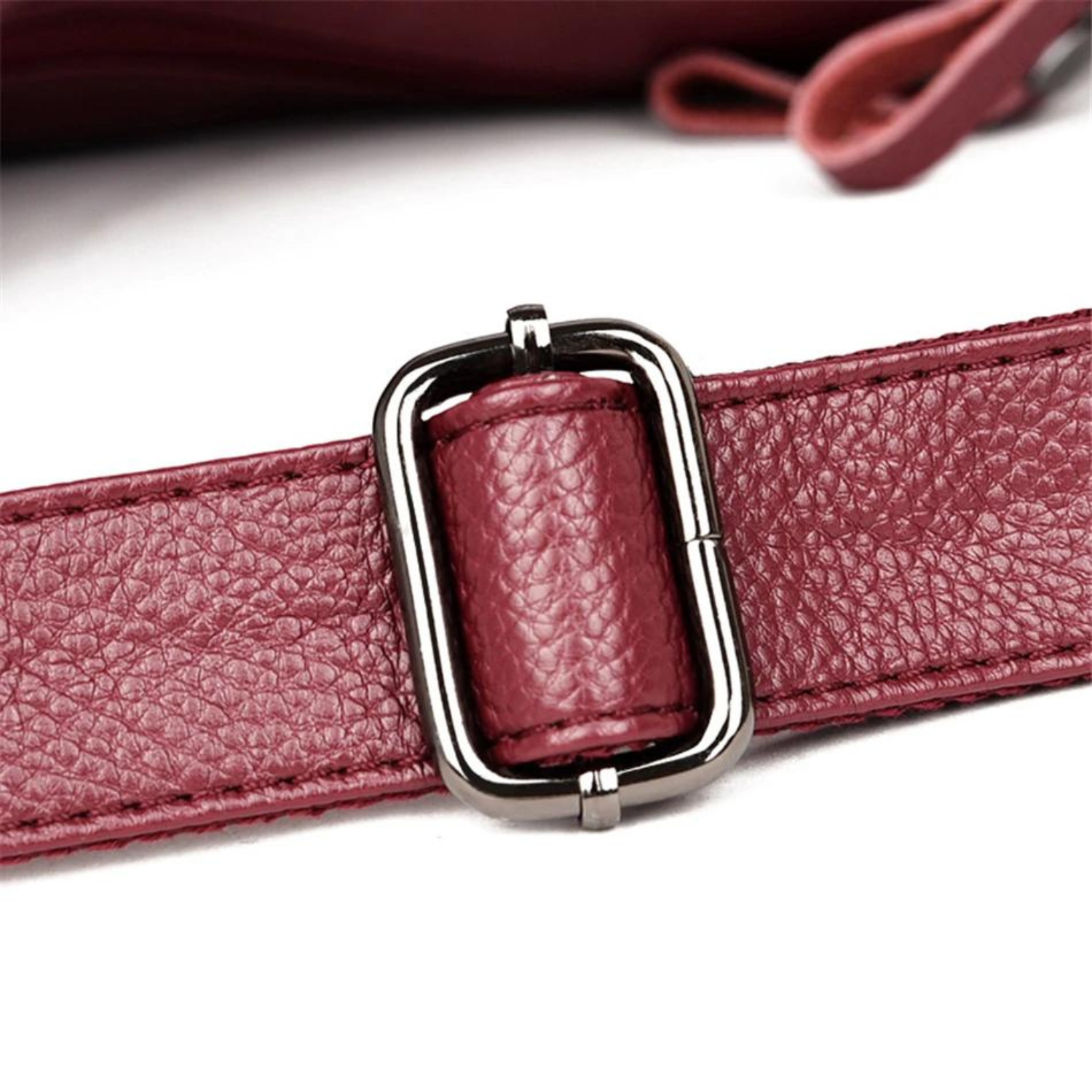 Luxurious Maroon Leather Crossbody Bag