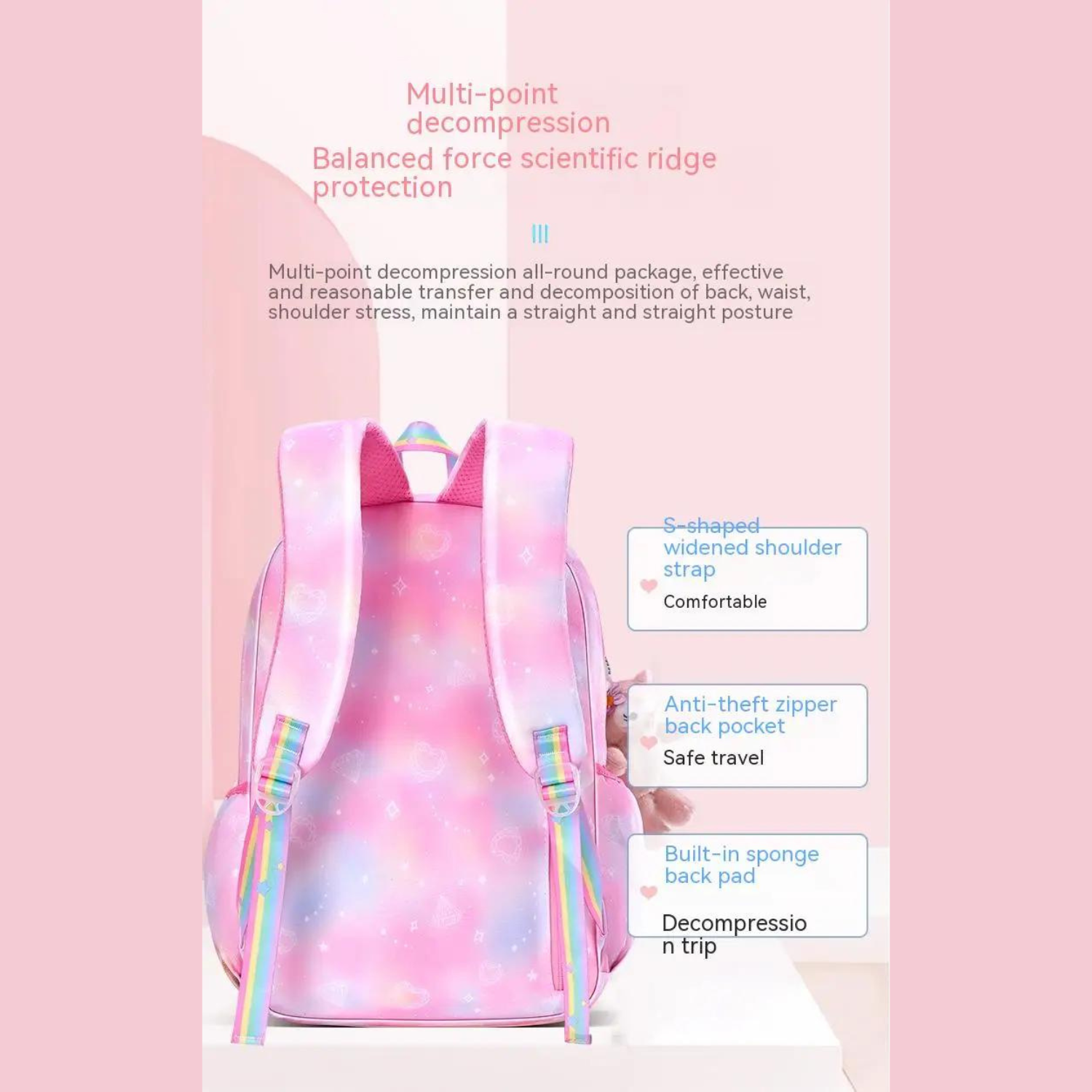 Magical Unicorn Large Capacity Backpack