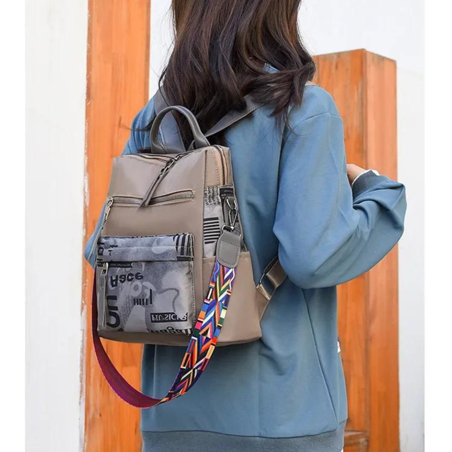 2024 Urban Chic Patchwork Women's Backpack