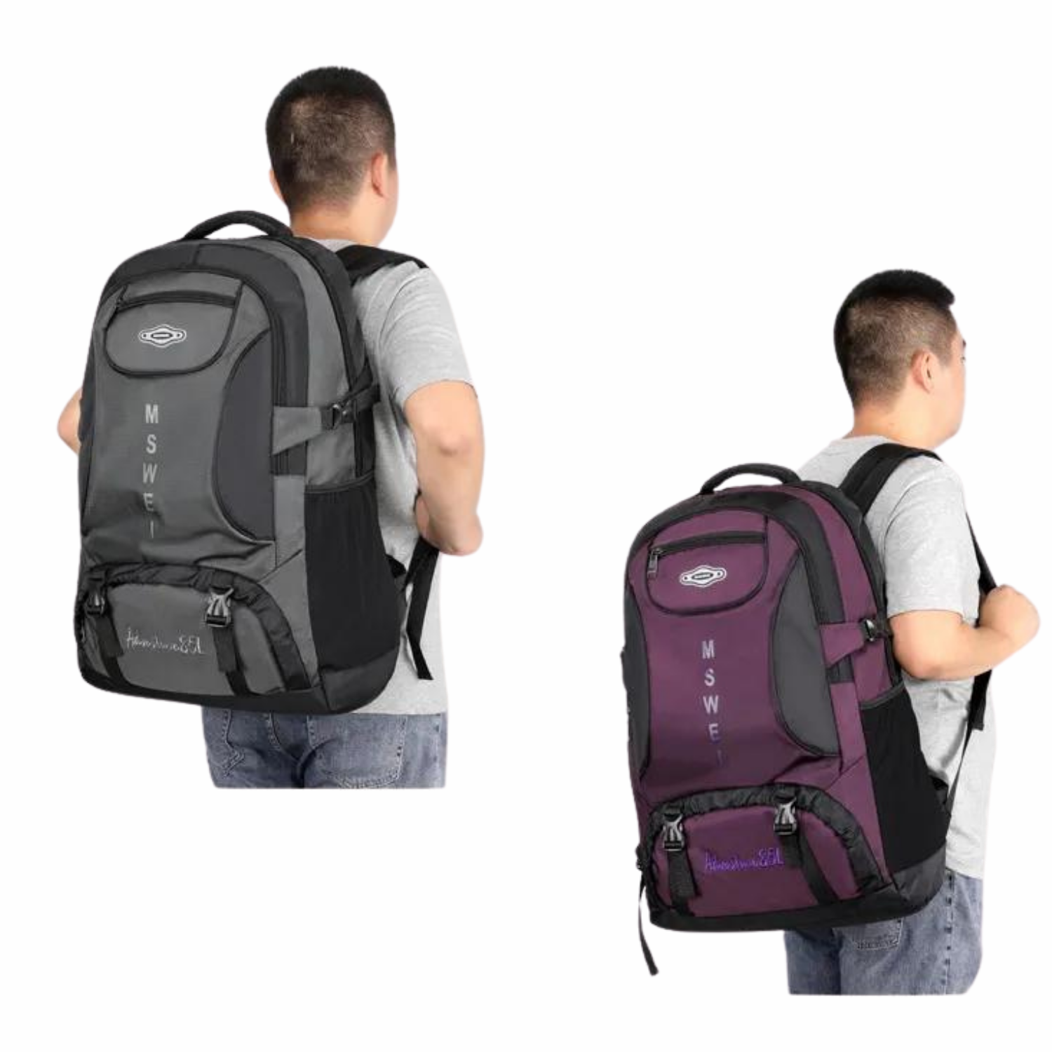 AdventureMax All-Terrain 65L Backpack - Waterproof, Multi-Pocket