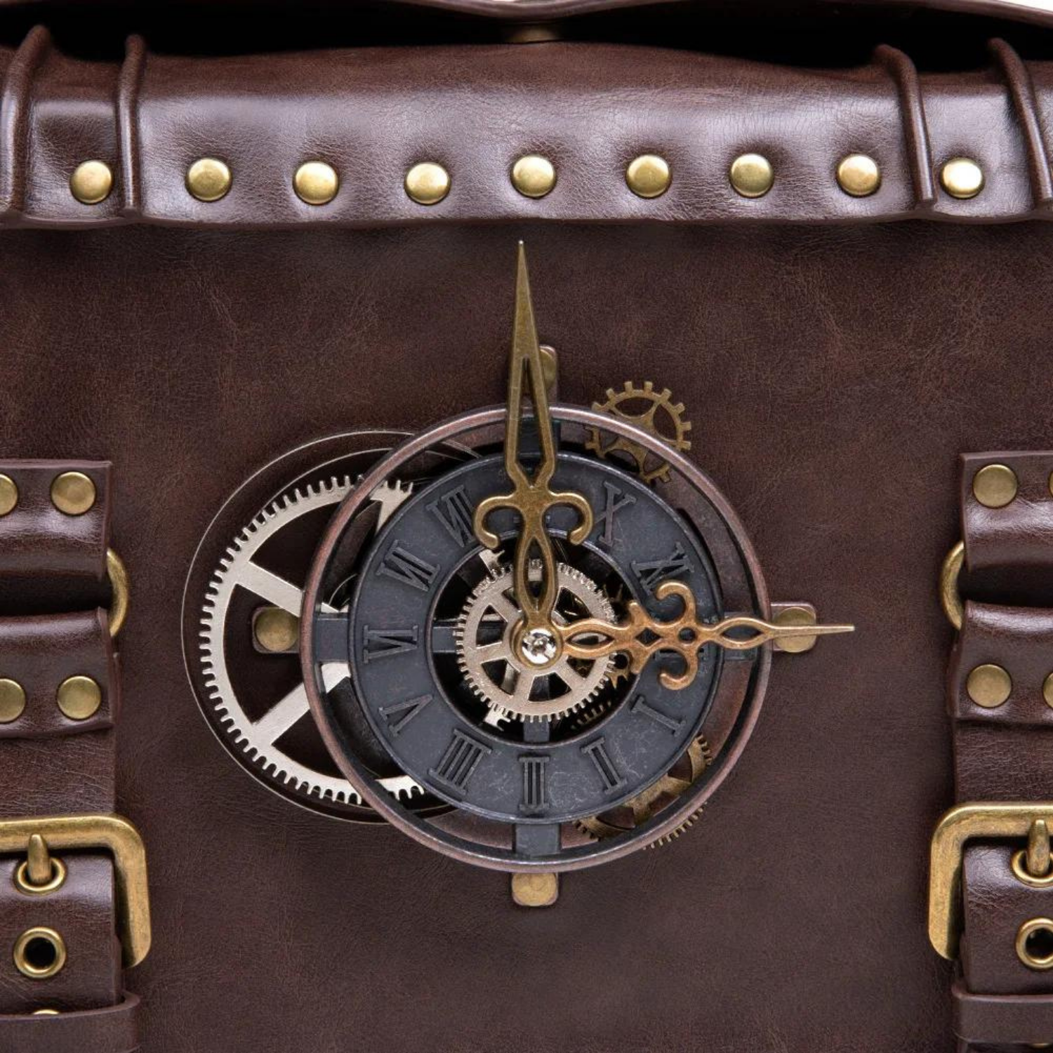 Vintage Steampunk Messenger Bag - Gothic Rivet Crossbody