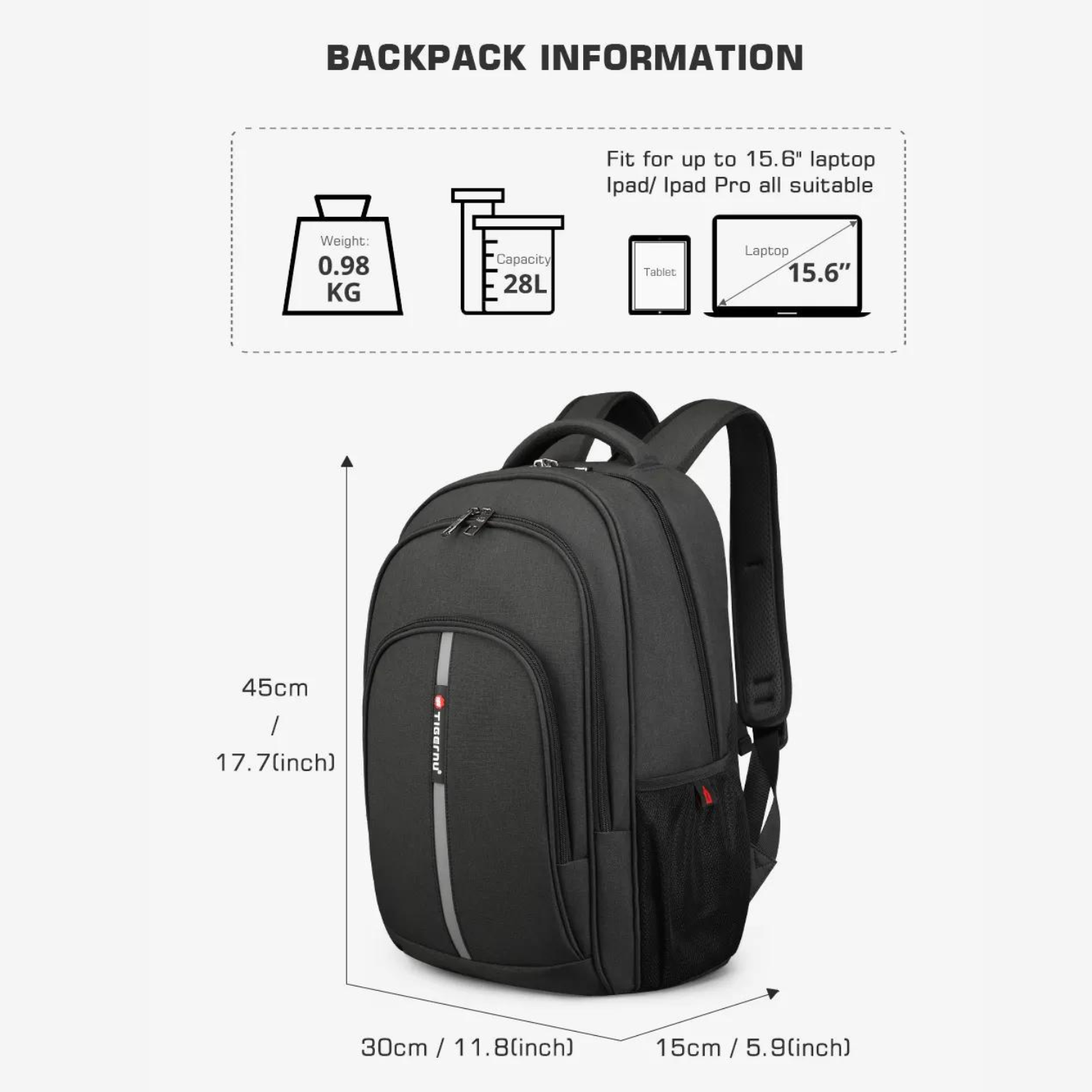 Anti-Theft Large Capacity Laptop Backpack – Secure & Durable Travel Bag