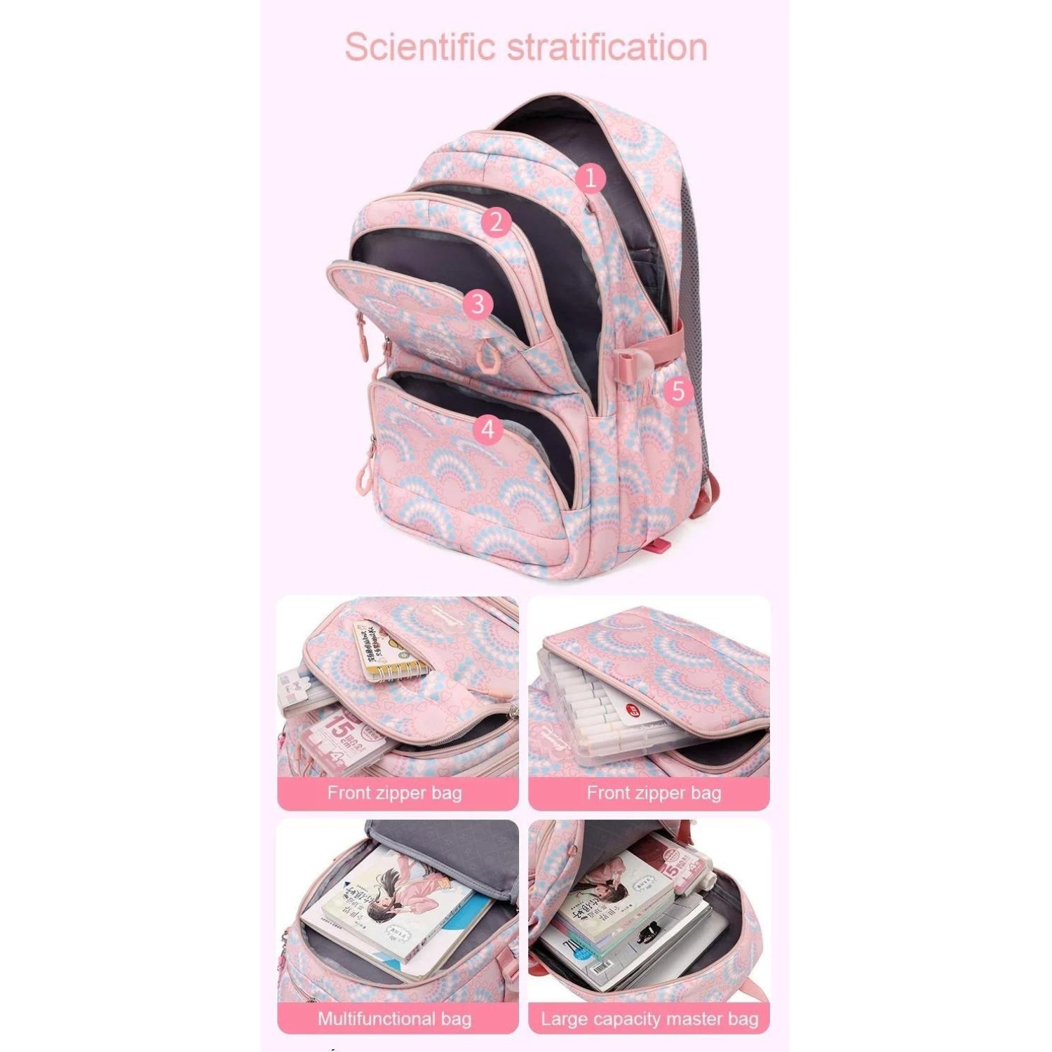 Enchanted Rainbow Trolley Backpack for Girls