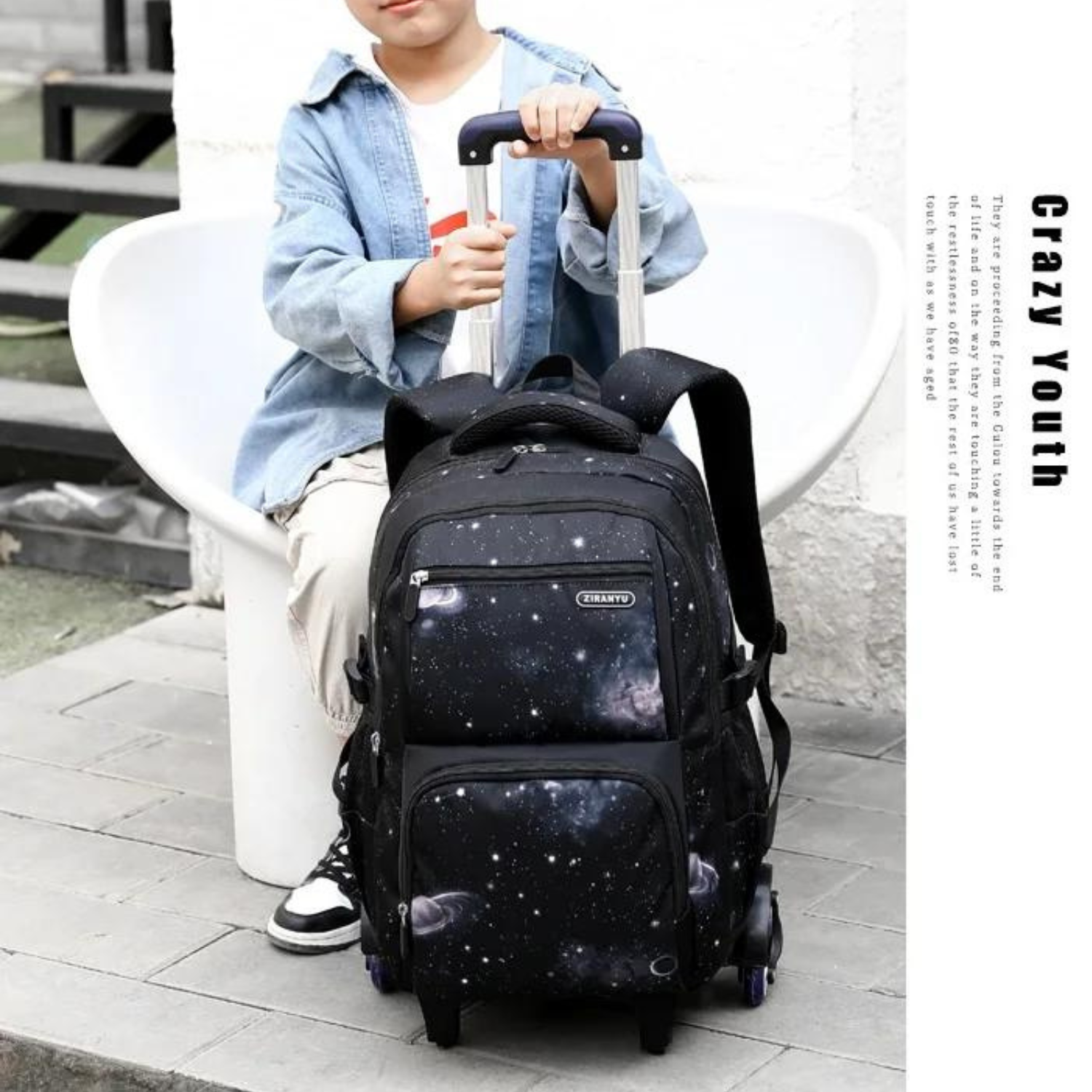 Galactic Trekker Wheeled Backpack Set - Starry Night Edition