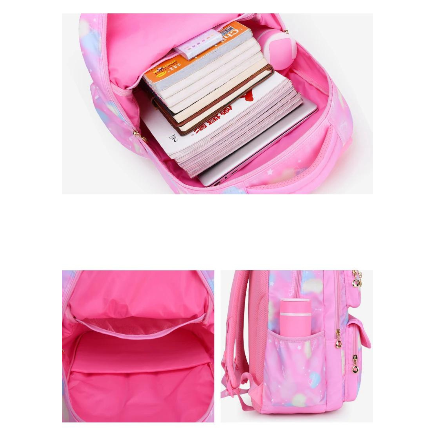 Charming Pink Clouds School Backpack