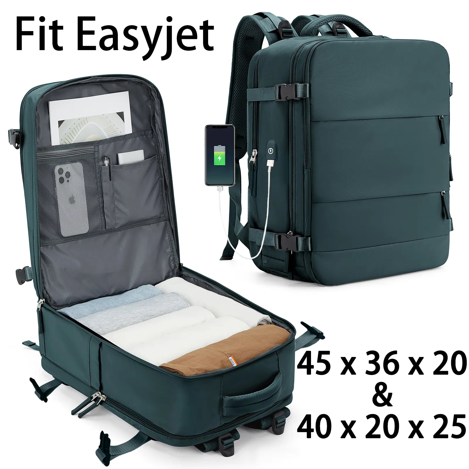 Versatile Cabin-Size Travel Backpack