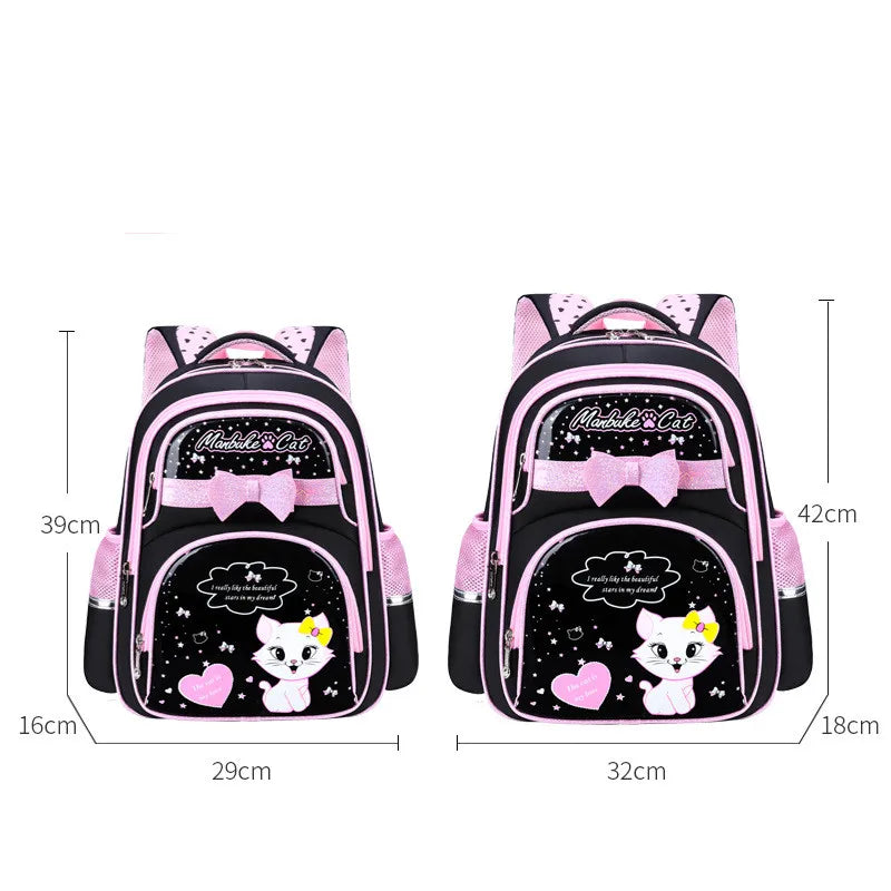 Chic Kitty Orthopaedic School Backpack Set