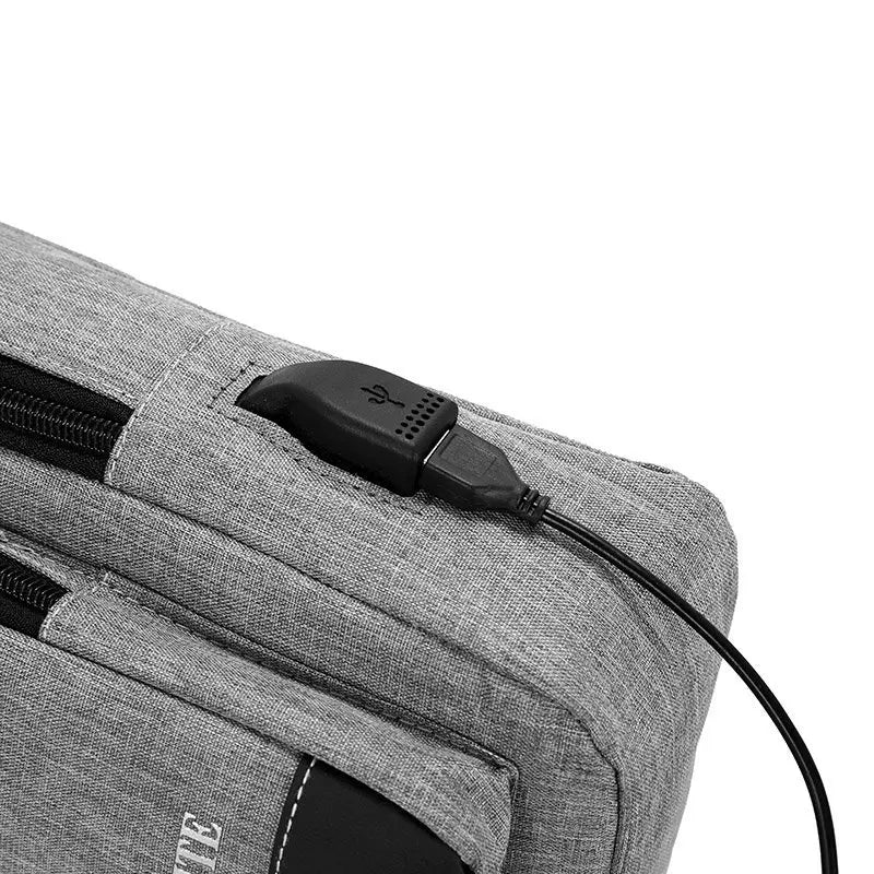 Sleek Urban Chest Bag with USB Charging Port