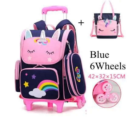 Enchanted Unicorn Trolley Backpack Set for Kids