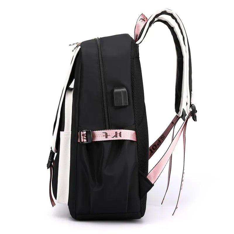 Trendy Teen School Backpack with USB Port