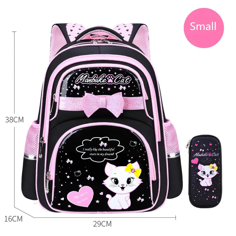 Chic Kitty Orthopaedic School Backpack Set