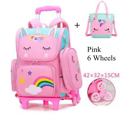 Enchanted Unicorn Trolley Backpack Set for Kids