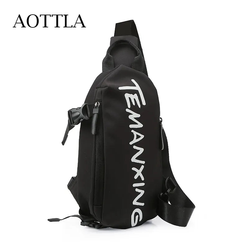 Unisex Waterproof Oxford Sling Backpack with Street Style Graphics