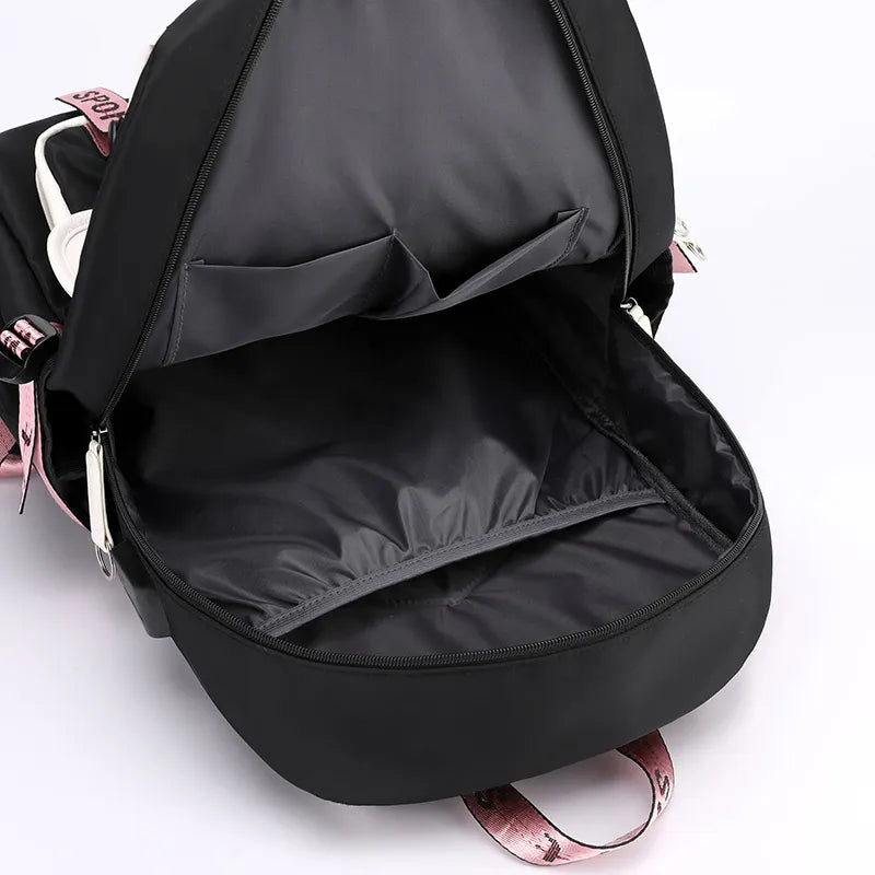 Trendy Teen School Backpack with USB Port