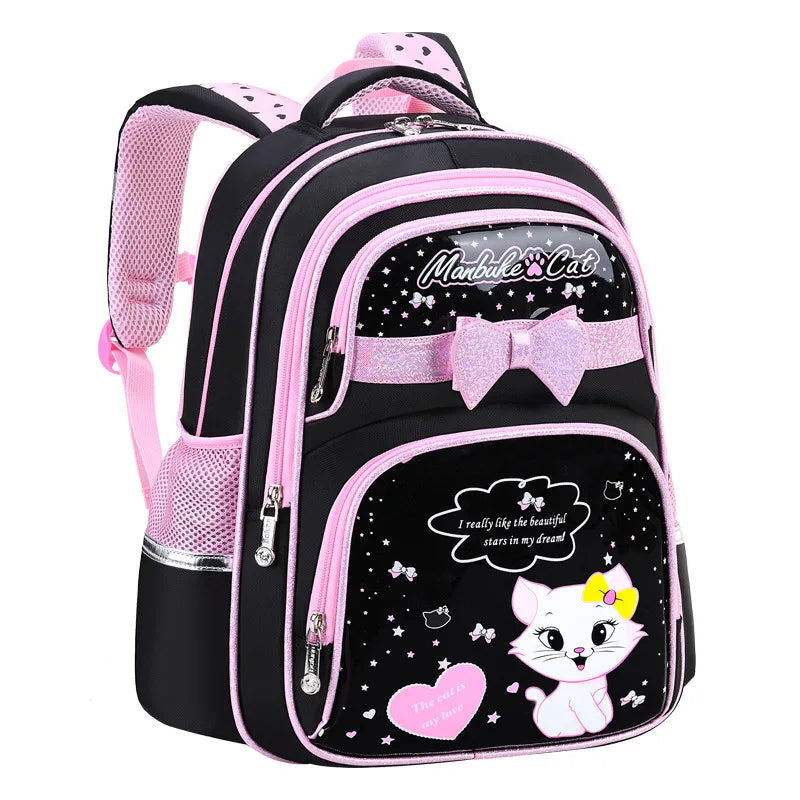 Chic Kitty Orthopaedic School Backpack Set