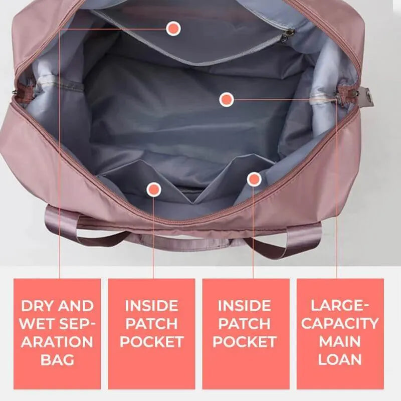 Sleek Sapphire: Multipurpose Folding Travel Tote