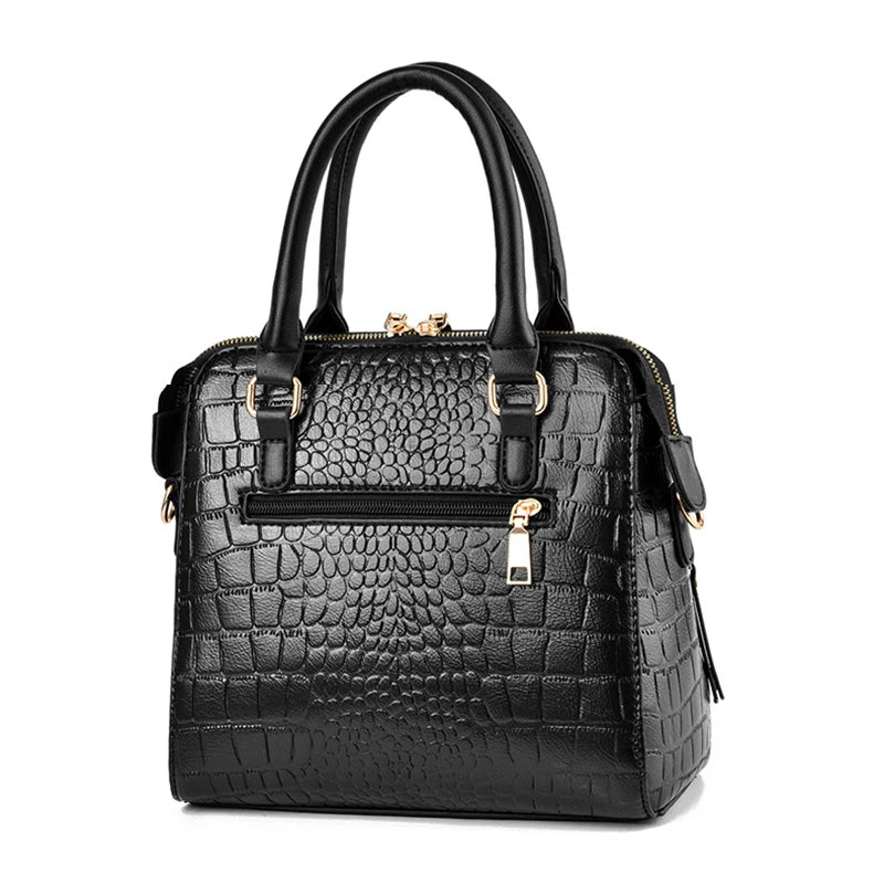 Luxurious Crocodile Pattern PU Leather Tote