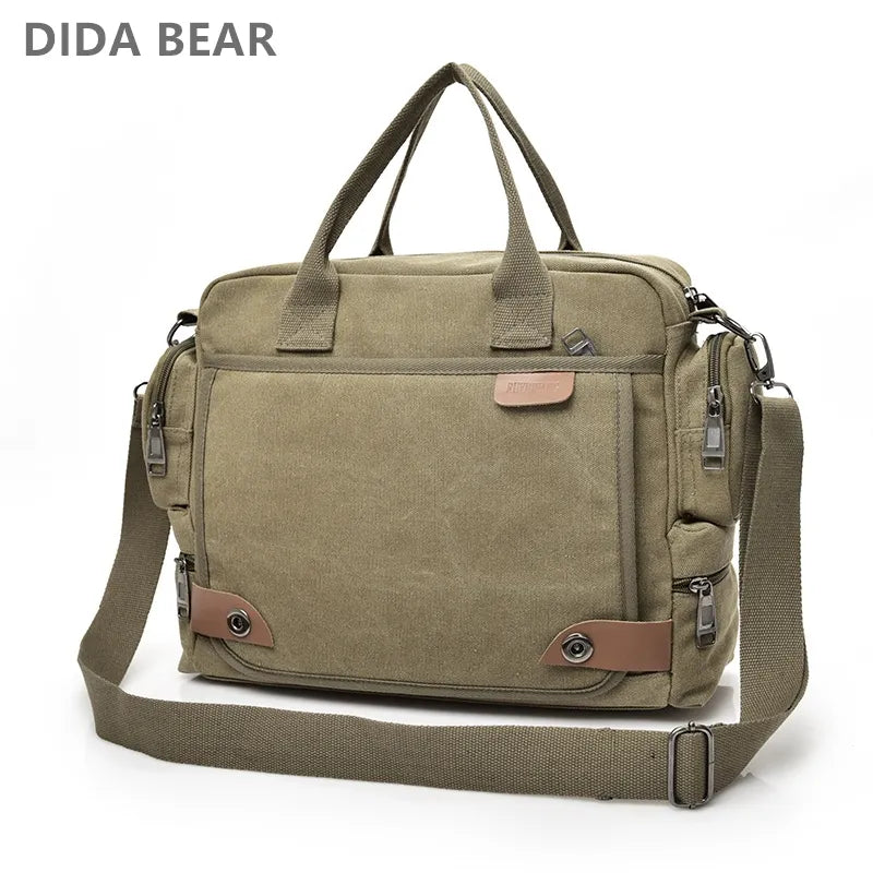 Urban-Style Canvas Satchel Shoulder Bag