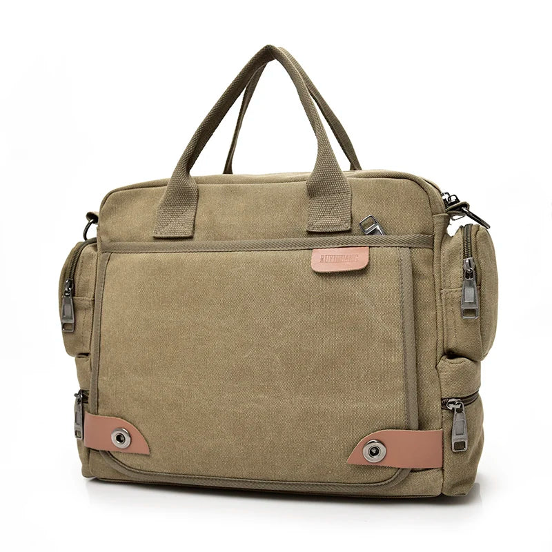 Urban-Style Canvas Satchel Shoulder Bag