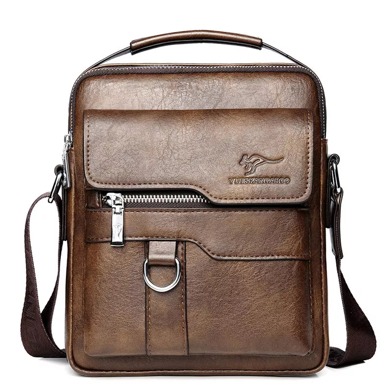 Vintage Leather Sling Bag for Men – Versatile Crossbody Messenger