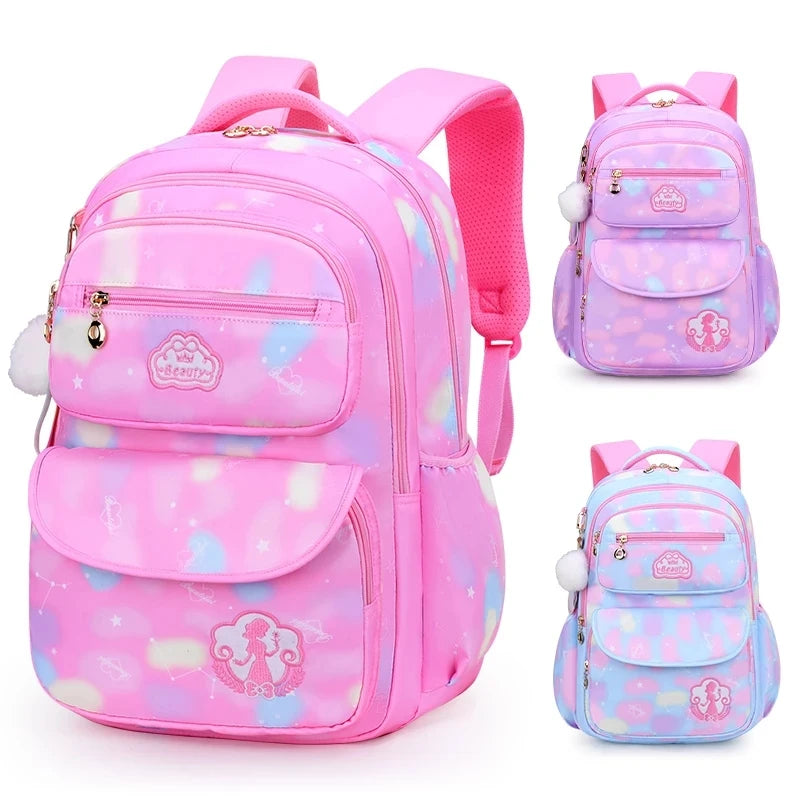 Charming Pink Clouds School Backpack