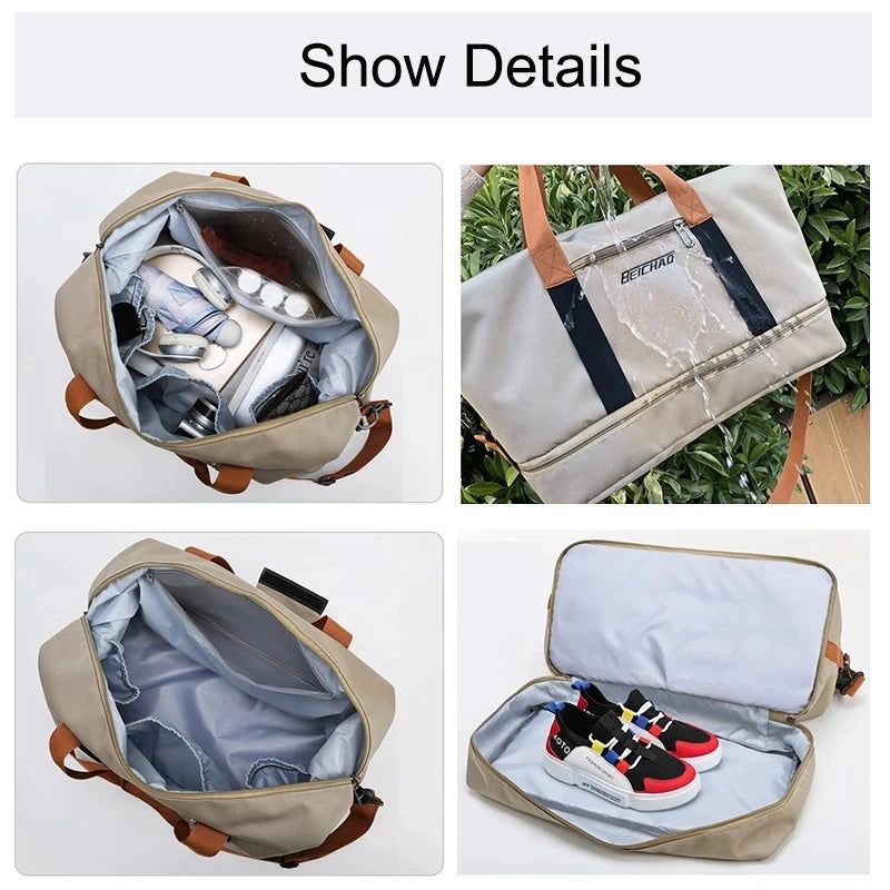 Adventure Awaits: Durable Travel Duffle with Wet/Dry Compartment