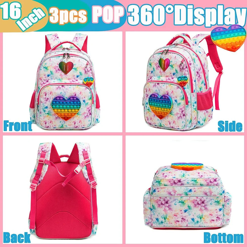 WhimsyArt Girls' Backpack Set - Pastel Dream Edition