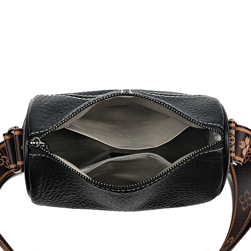 Chic Contrast Luxury Leather Crossbody Bag