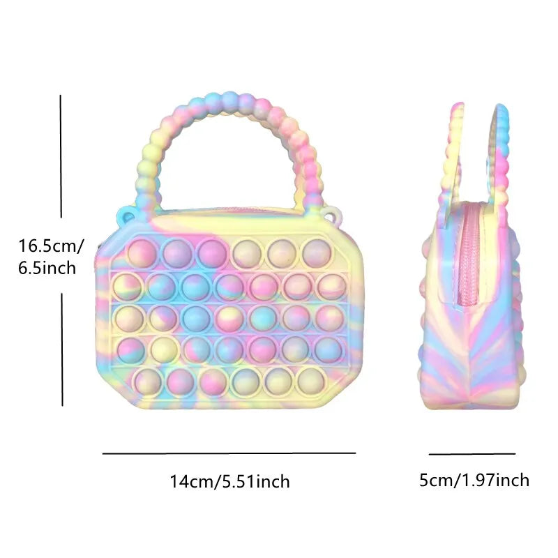 Unicorn Pop Purse - Rainbow Fidget Fun Bag