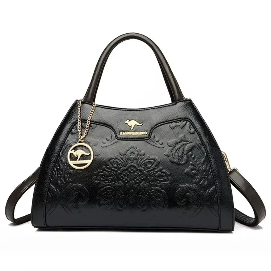 Regal Tote-Handtasche aus geprägtem Leder