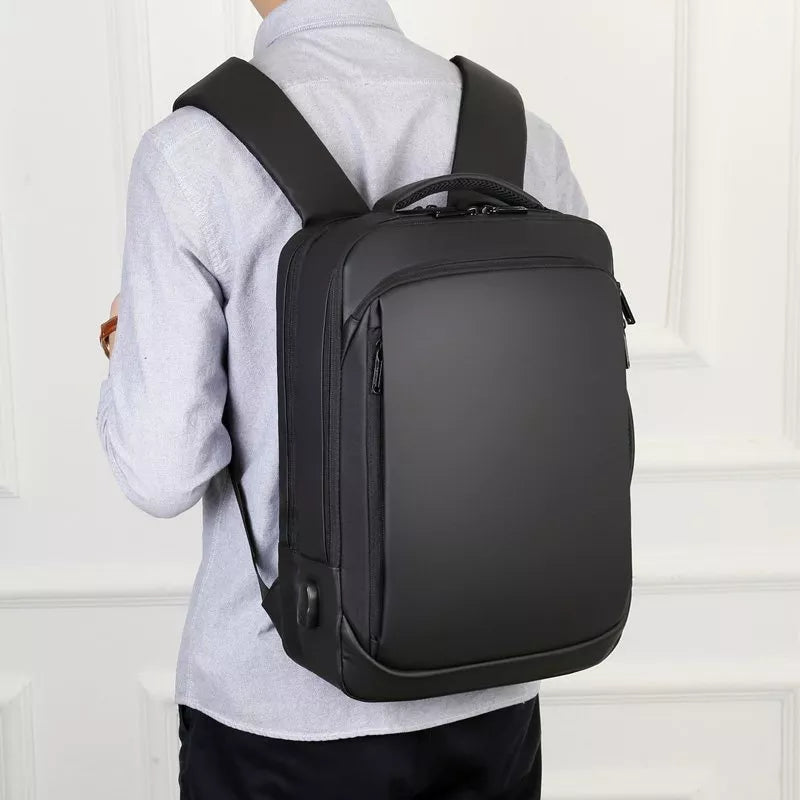 Sleek Business Backpack with USB Charging Port