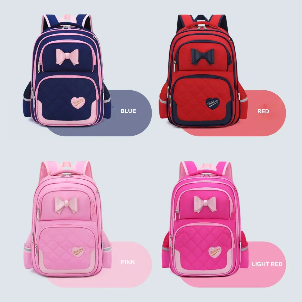 Chic Bow-Accented School Bag Set