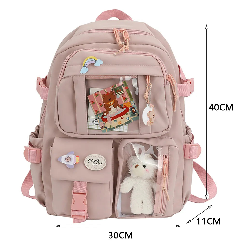 Chic Kawaii-Inspired Multipurpose Backpack