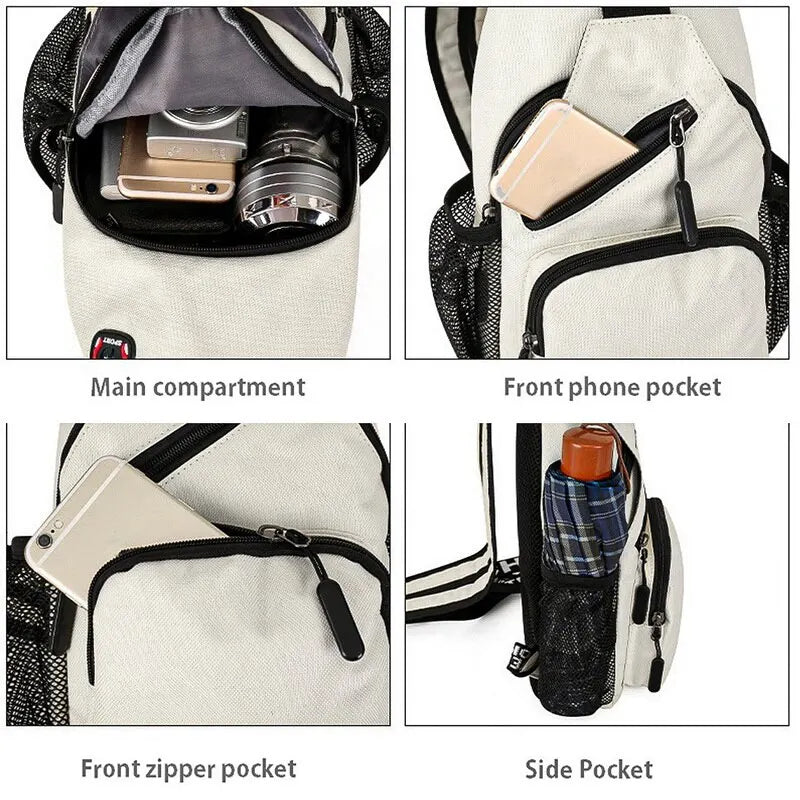 Modern Canvas Sling Backpack for Active Lifestyles