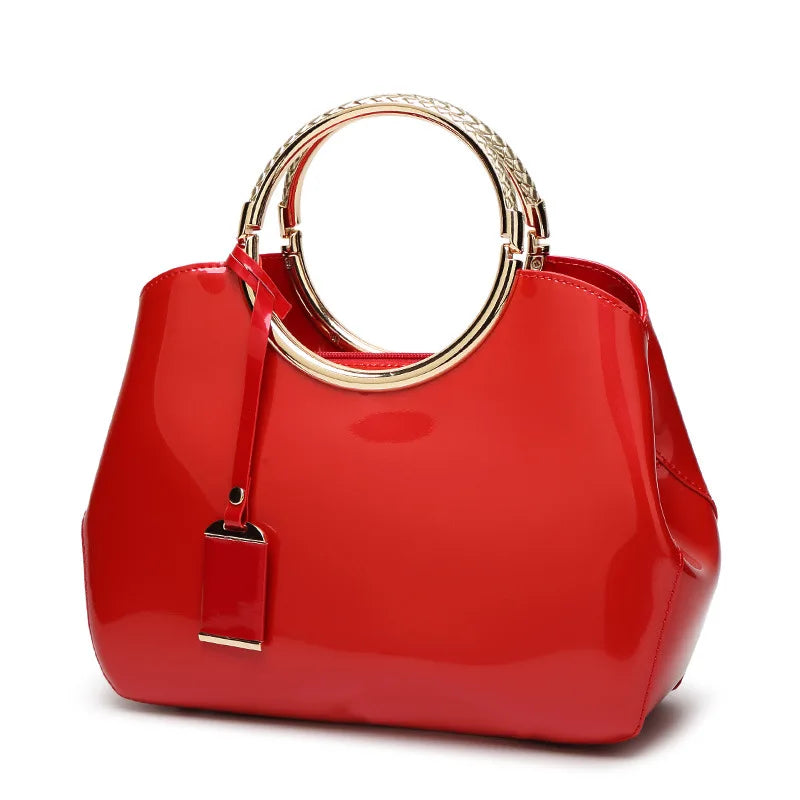 Elegant High-Quality Women's Patent Leather Handbag - Chic and Stylish Design