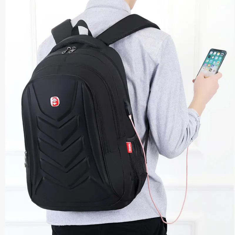 Durable Business Laptop Backpack with USB Charger - Waterproof & Spacious