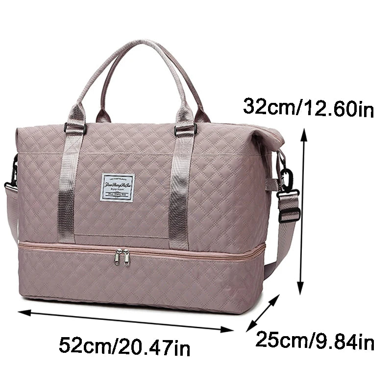 Multi-Purpose Waterproof Travel Tote with Shoe Compartment