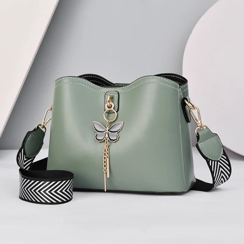 Modern Elegance Butterfly Tassel Handbag