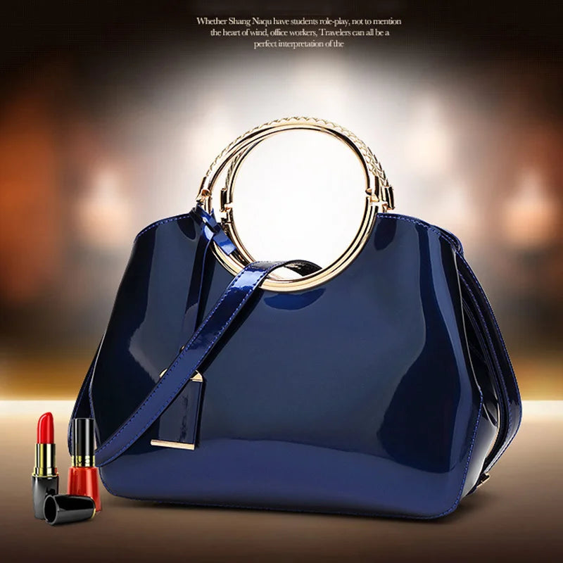 Elegant High-Quality Women's Patent Leather Handbag - Chic and Stylish Design