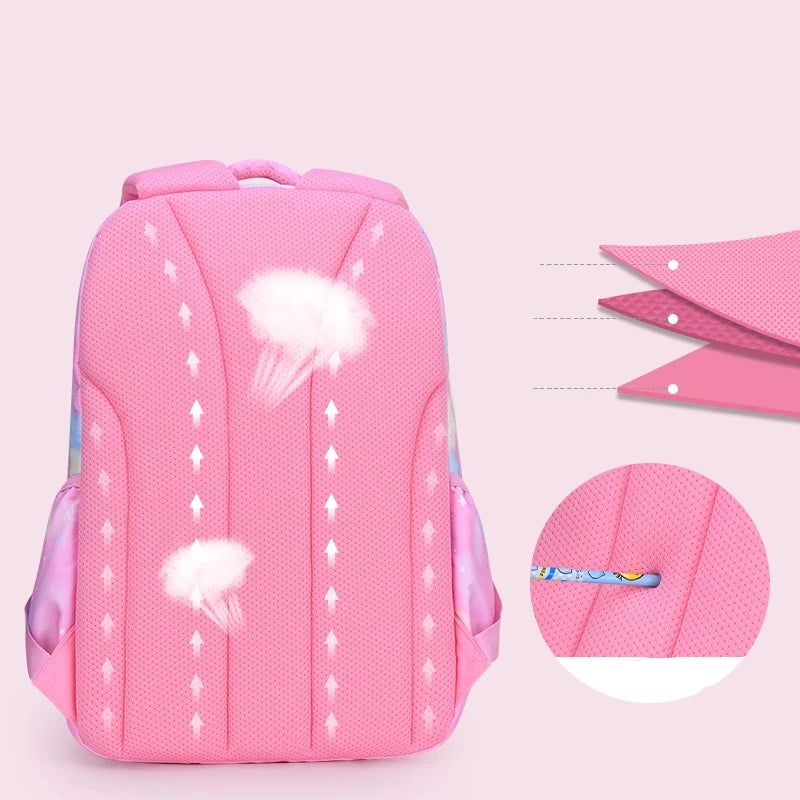 Charming Pink Clouds School Backpack