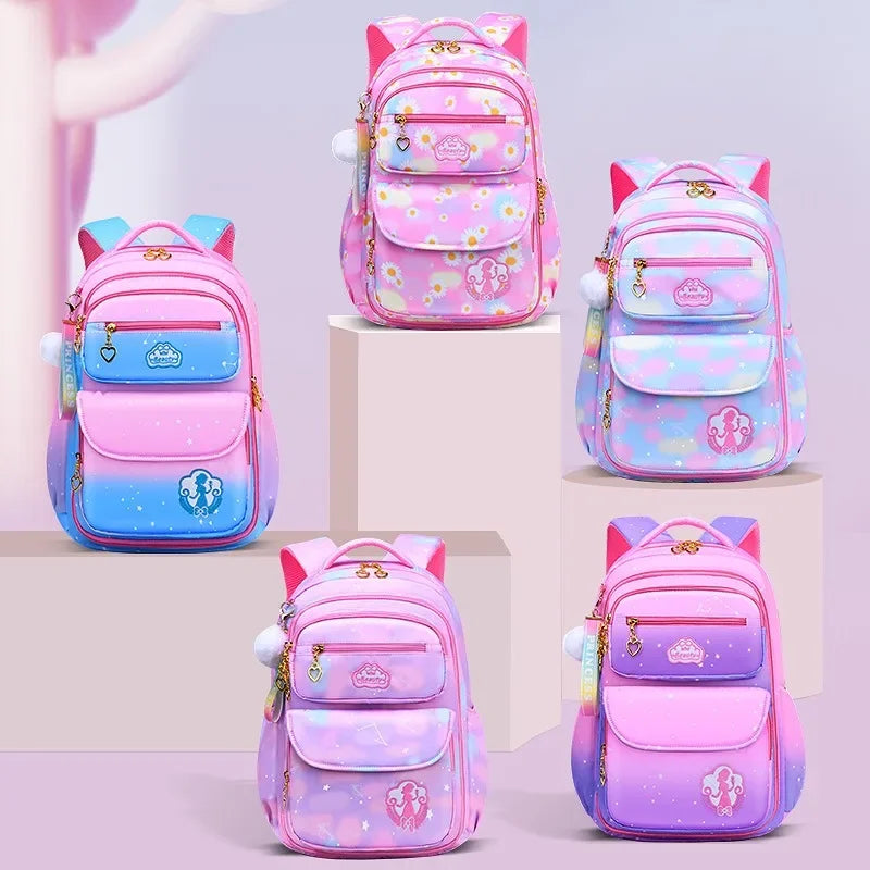 Enchanted Sky School Backpack Set - Magical Pink Gradient