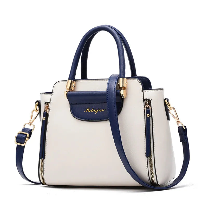 Chic Color Block Crossbody: Sophisticated Tote Style