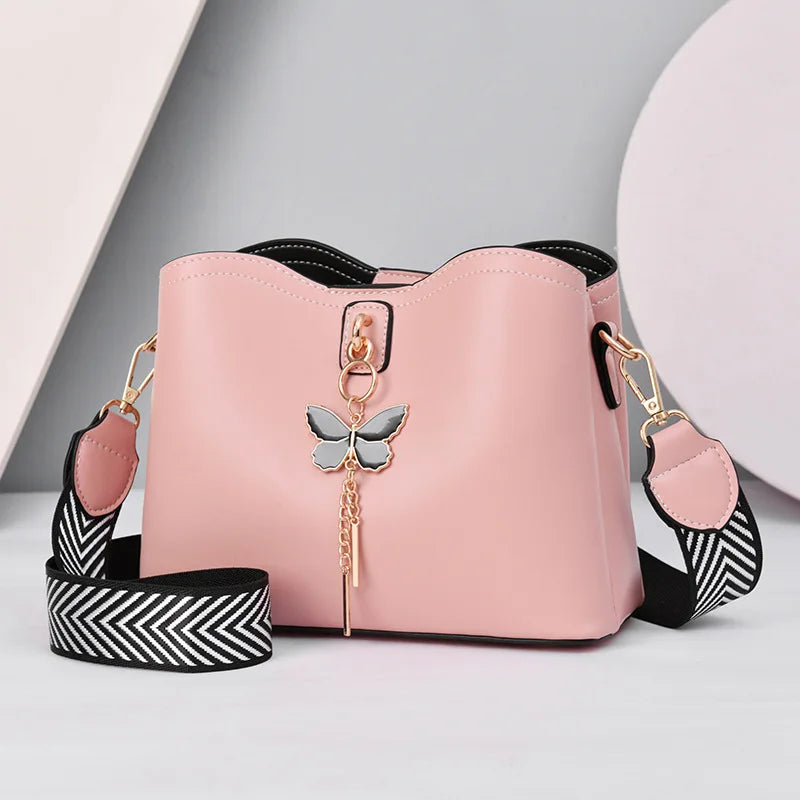 Modern Elegance Butterfly Tassel Handbag