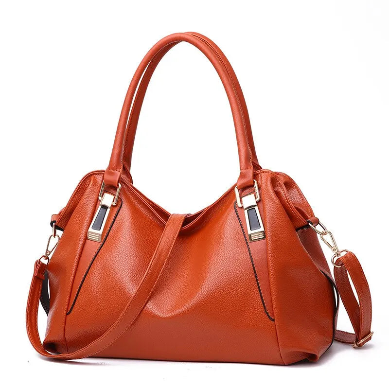 Soft Leather Casual Shoulder Bag – Spacious & Stylish Tote for Everyday Use