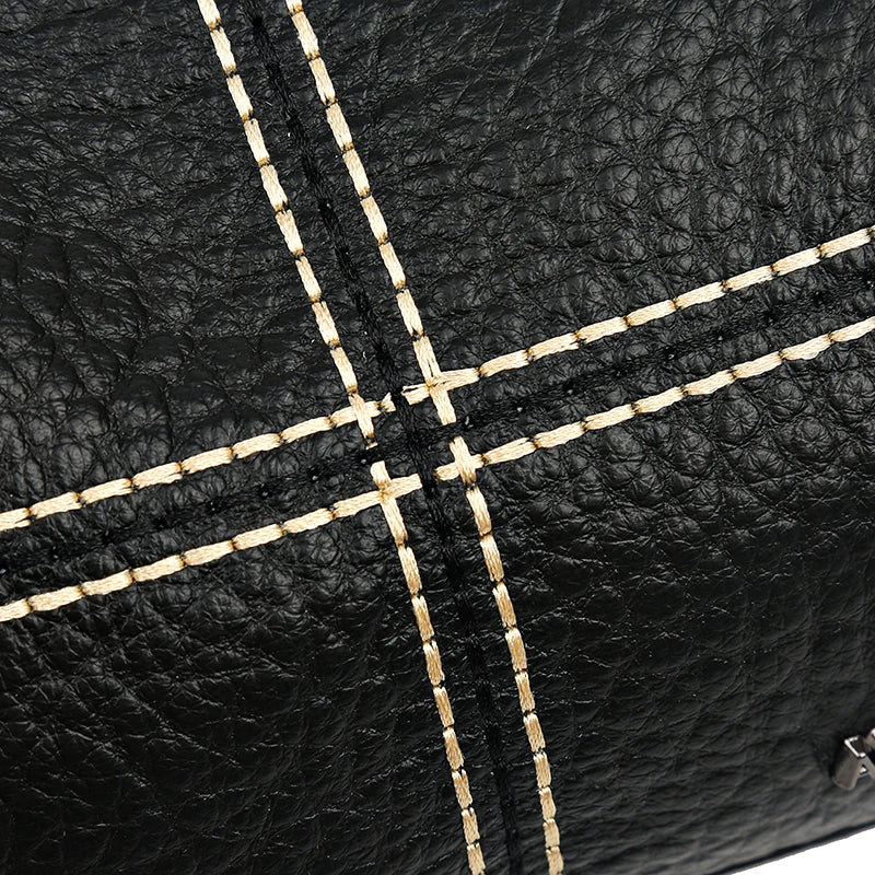 Chic Contrast Luxury Leather Crossbody Bag