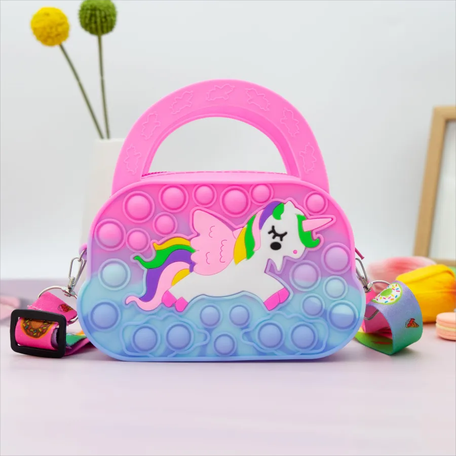 Pop Magic Silicone Messenger Bag - Unicorn Dream