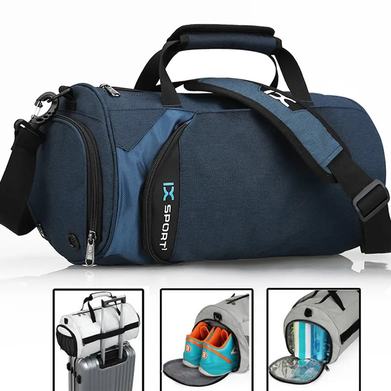 Voyager's Compact: Streamlined Travel Duffle with Shoe Compartment