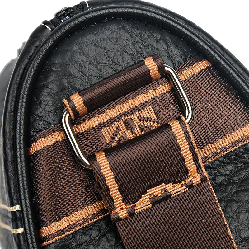 Chic Contrast Luxury Leather Crossbody Bag